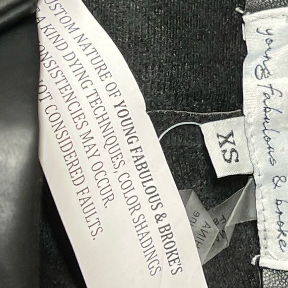 NWT Anthropologie Young Fabulous & Broke Vegan Leather Tie Waist Pants Sz XS - Picture 9 of 10